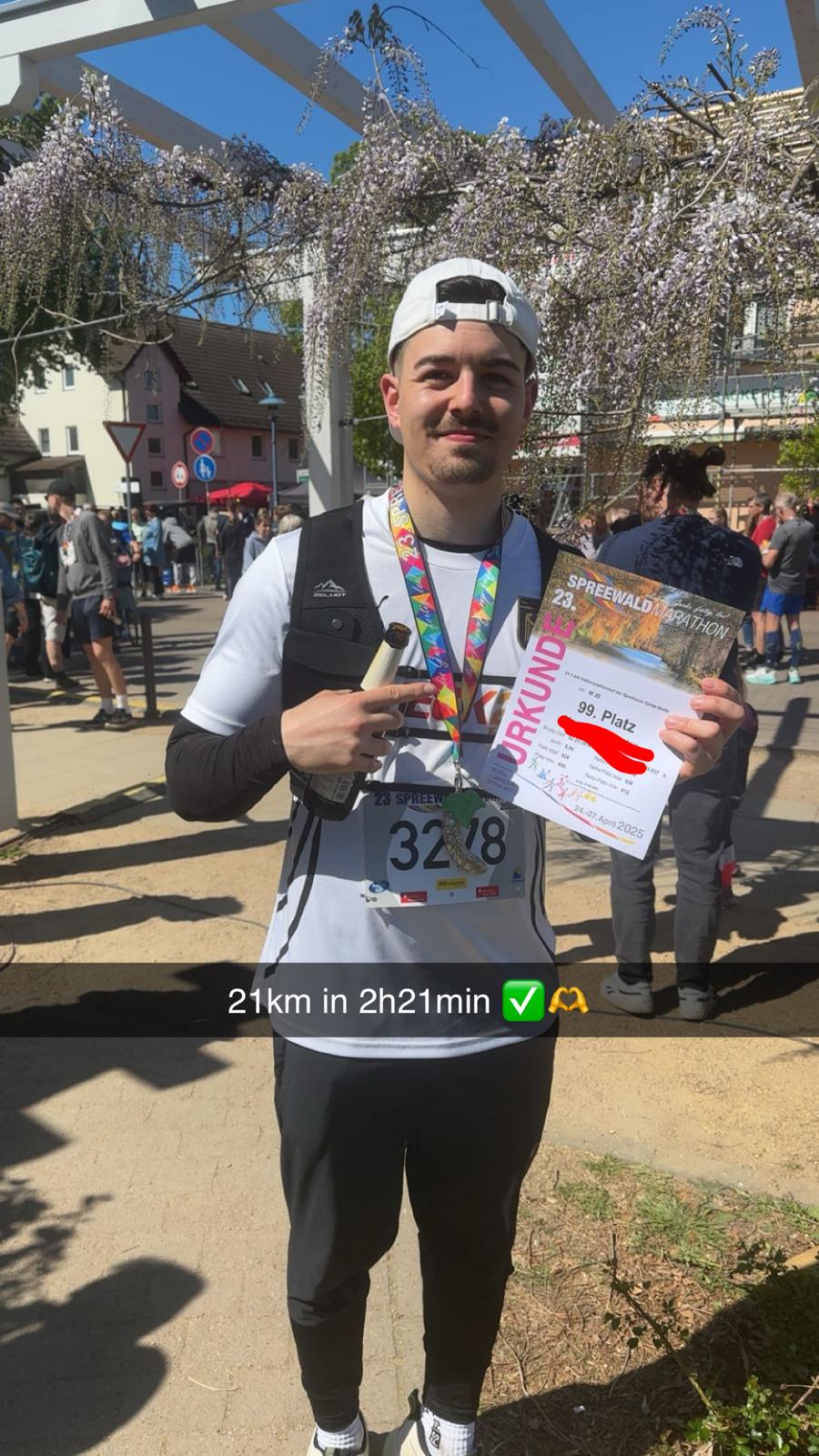 Maxi nach dem Halbmarathon: 21 Kilometer in 2:21 Stunden